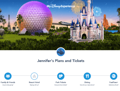 Disney Fastpass Secrets featured by top US family travel blog, Travel With a Plan | Screenshot of My Disney Experience for How to Book Disney 30-day FastPasses+