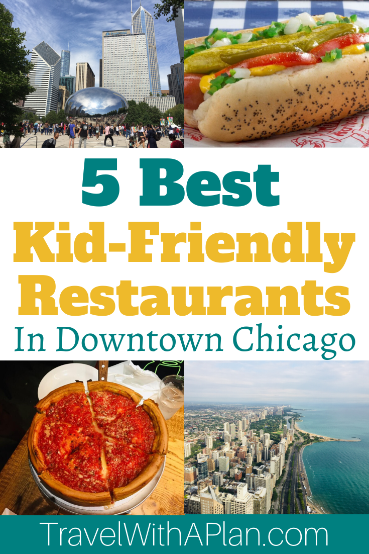 Click here to discover the Top 5 kid-friendly restaurants in downtown Chicago as found by Top U.S. family travel blog, Travel With A Plan!  #kidsfriendlyrestaurantsnearnavypier #kidfriendlyrestaurantchicago #kidfriendlyrestaurantsdowntownchicago #kidsfriendlyrestaurantschicago #bestkidfriendlyrestaurantschicago #kidfriendlyrestaurantsdowntown #wheretoeatinchicago #wheretoeatinchicagowithkids