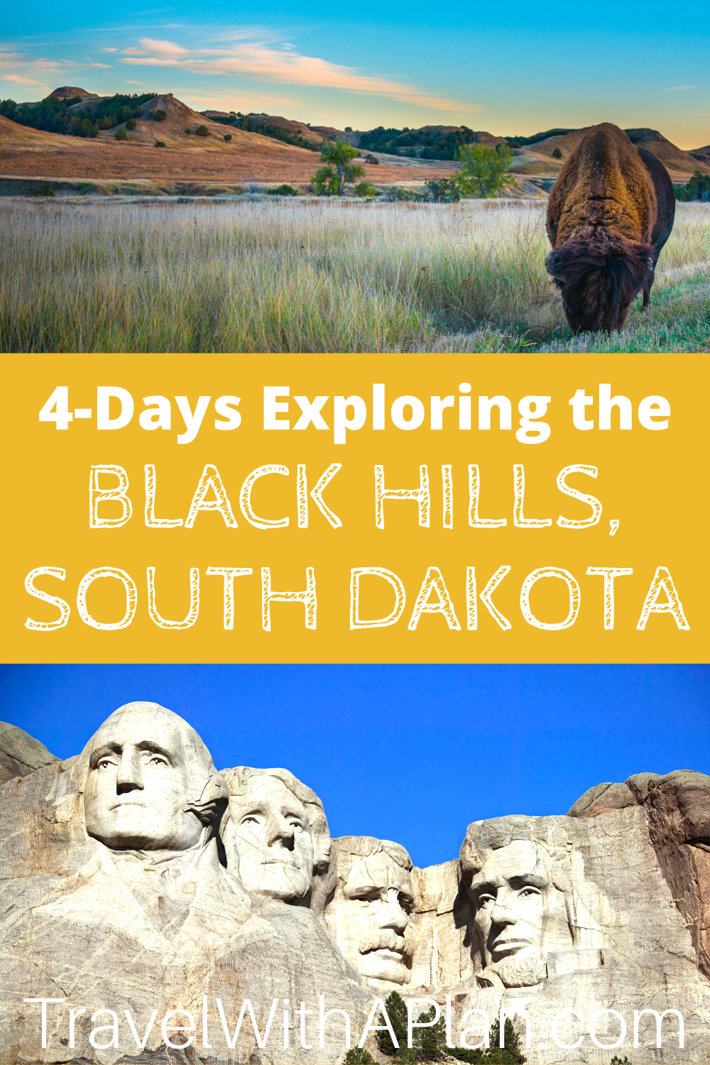 This 4-day Black Hills itinerary includes the best things to do Black Hills for families with children!  Don't miss any of the iconic sights and attractions that makes this one of the most popular U.S. bucket list destination!  We ordered the sights and attractions perfectly!  #blackhillsitinerary #bestthingstodointheblackhills #thingstodointheBlackHills #southdakotawithkids #blackhillsfamilyvacation #4dayblackhillsitinerary