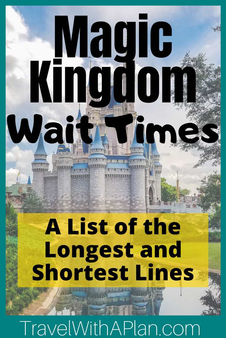 Magic Kingdom wait times make a huge impact on tour touring plan!  Learn all about the exact amount of time to expect when waiting in line for Magic Kingdom's most popular rides.  We feature 6 rides with the shortest lines, and 6 ride with the longest lines at Magic Kingdom!  #Disneywaittimes #MagicKingdomwaittimes #longestwaittimesatmagickingdom #shortestlinesatmagickingdom #averagewaittimesmagickingdom