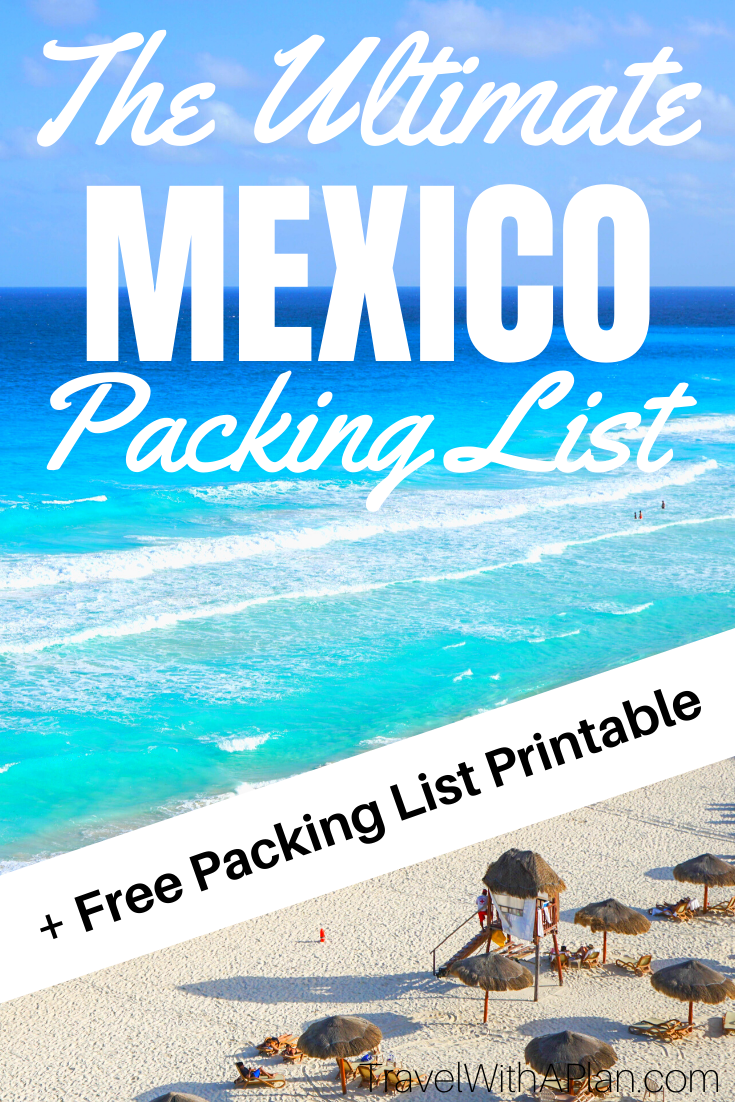 Get our ultimate list the includes absolutely for your Mexico packing list!  If you're going on an all-inclusive Mexico vacation with your family, these are some items that you absolutely cannot forget!  From Top U.S. family travel blog, Travel With A Plan!  #Mexicopackinglist #whattopackforCancun #whattopackforMexicoallinclusive#thingstopackforMexico#whattopackforMexico #whattobringtoMexico
