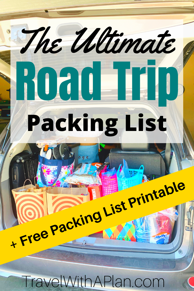 This road trip checklist is both FREE and printable, as well as ensures that you will not forget anything on your upcoming family road trip!  As road trip experts, here is our list of absolutely everything that you need to remember before you hit the road!  Road trip printable checklist | Road trip checklist | Family road trip tips | Road trip reminders | Road trip essentials | Things to bring on a road trip | Family travel | #travelwithaplan #roadtriplist #roadtrippackinglist #roadtrippackingideas