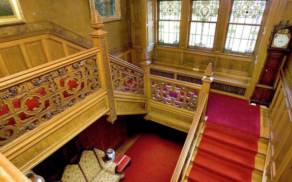 The Grand Staircase.  Glensheen Mansion tours:  #Glensheen #Duluthitinerary #thingstodoinduluth #minnesota #historichomes