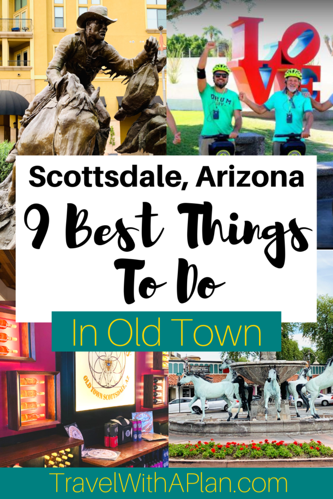Click here to discover the absolute best things to do in Old Town Scottdale from Top U.S. travel blog, Travel With A Plan!  Find out the best restaurants and what activities to do while visiting Old Town.  #Scottsdale #Arizona #OldTown #OldTownScottsale #ScottsdaleWineTrail #PublicArtwalkingtour #historicaltours #OldTownrestaurants #RustySpurSaloon