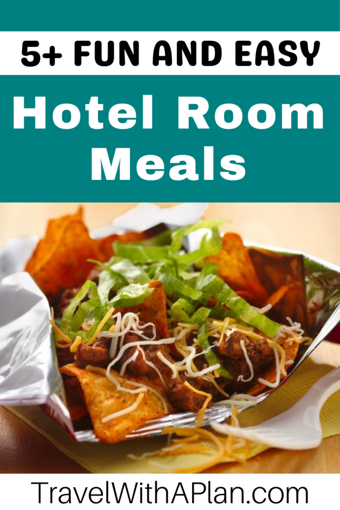 Click here to discover 5+ recipes for easy and healthy hotel room meals that are perfect for while you travel.  Great tips from Top US Family Travel Blog, Travel With A Plan!