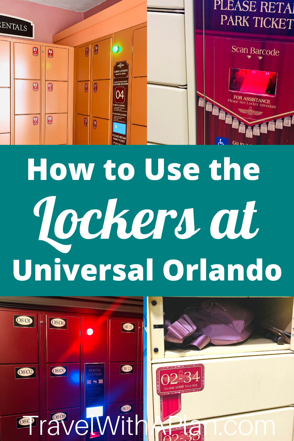 Learn all about the lockers at Universal Orlando from Top U.S. Family Travel Blog, Travel With A Plan!  Click here now!