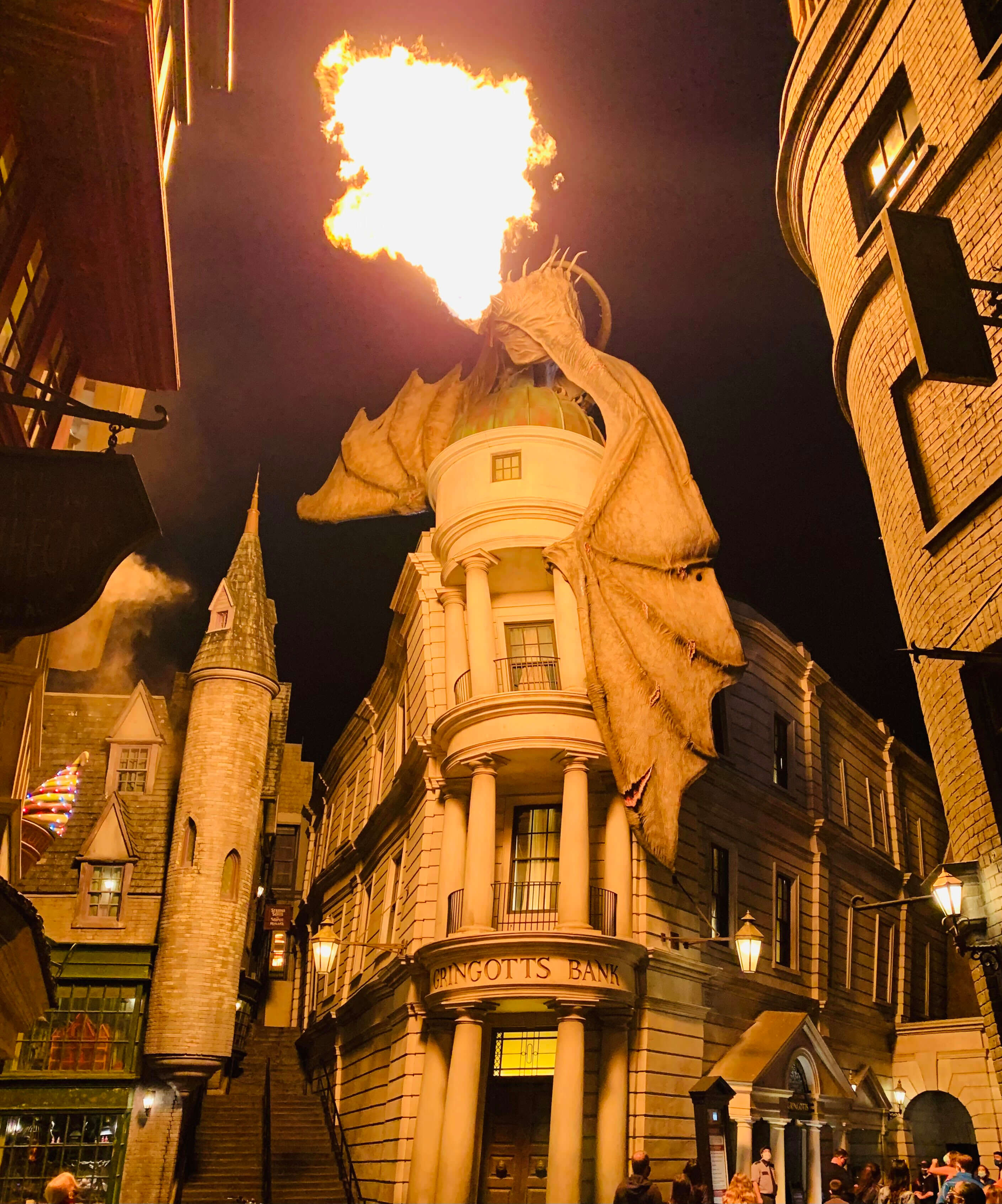 Diagon Alley fire breathing dragon