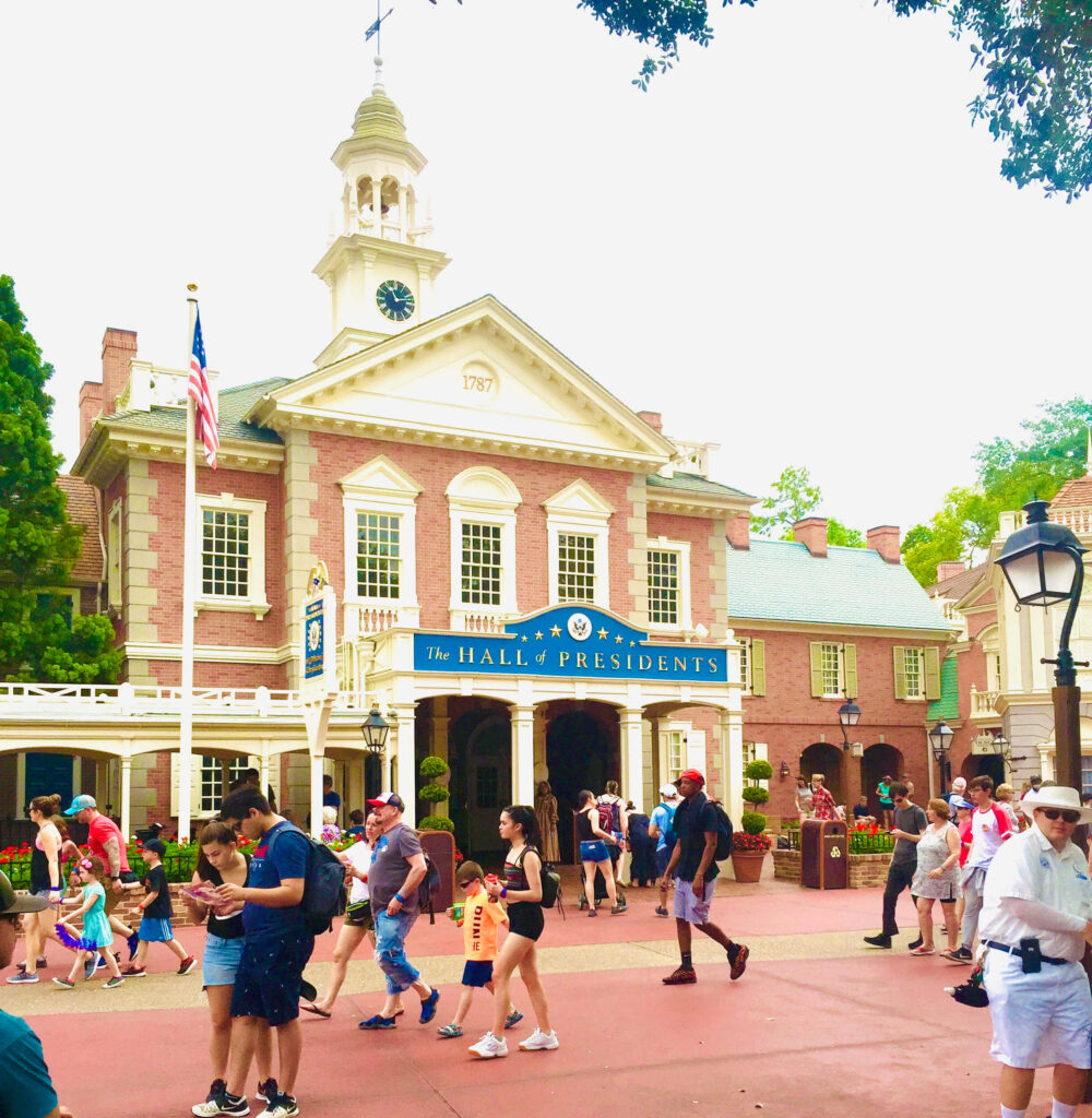 Disney's The Hall of Presidents during our Magic Kingdom itinerary