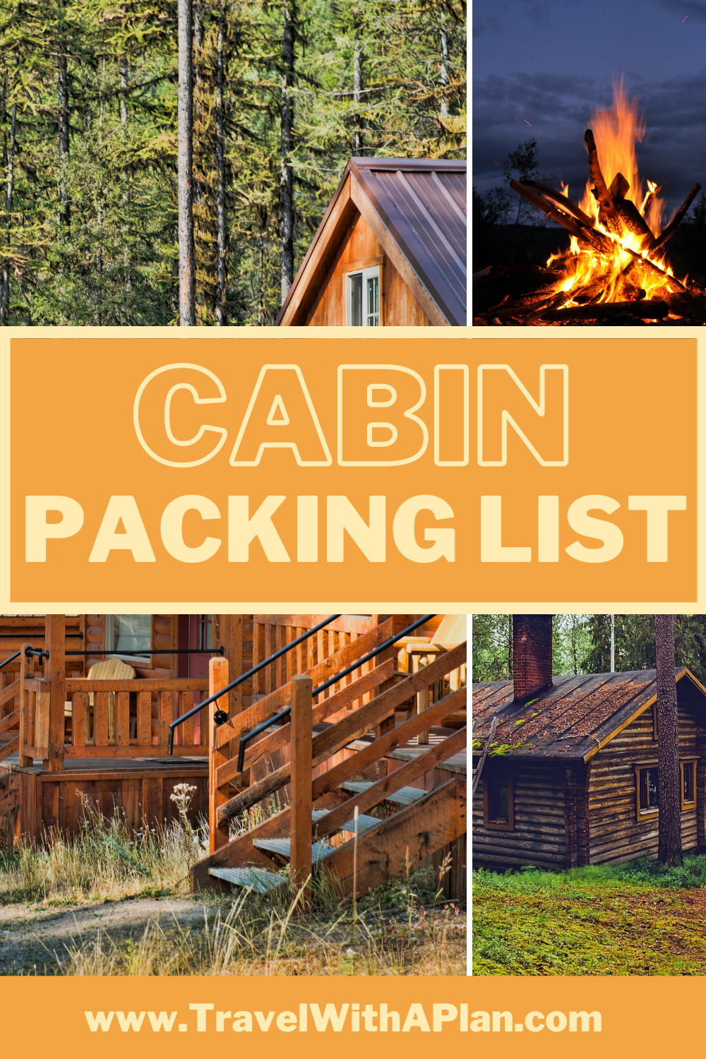 A complete cabin packing list for your next cabin getaway!