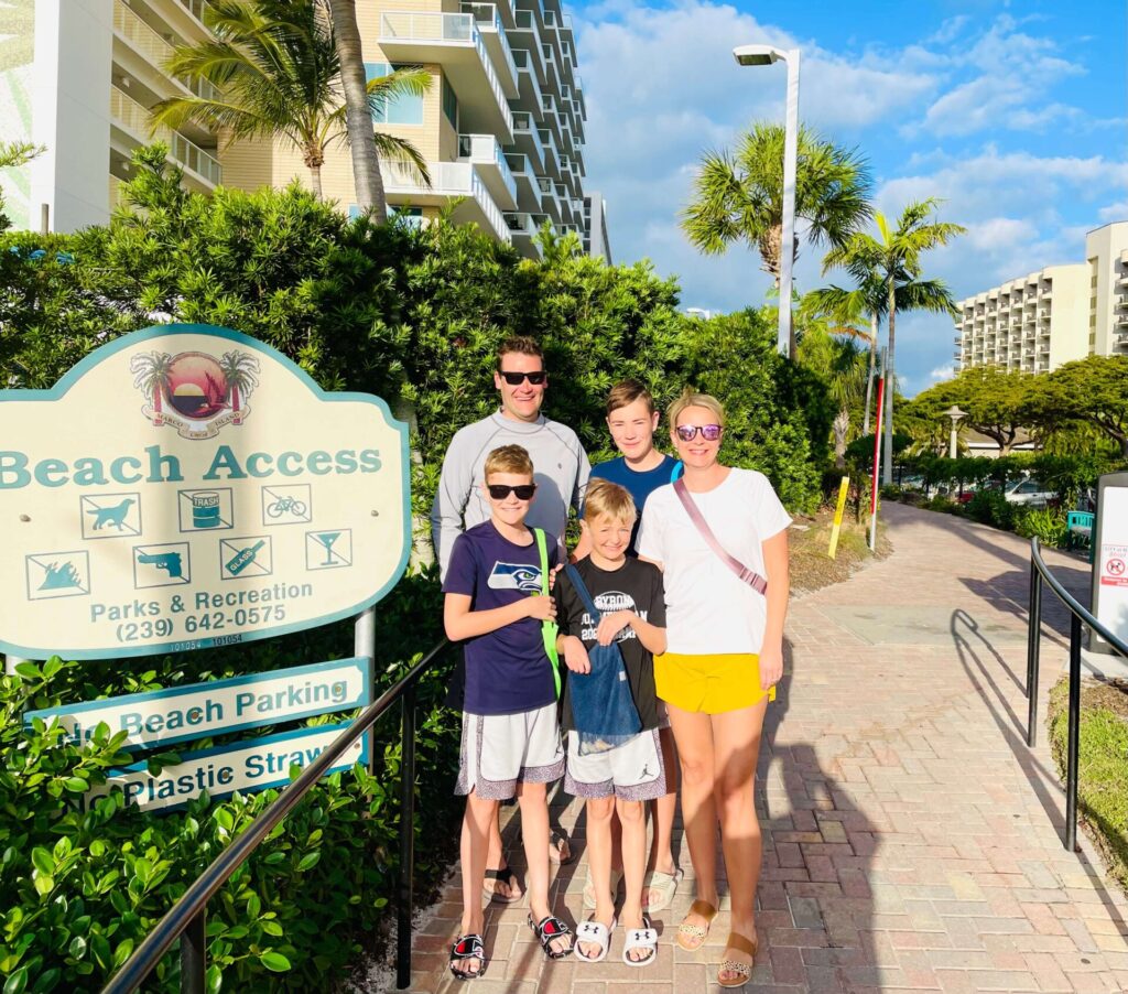 Family photo in Marco Island, Florida
