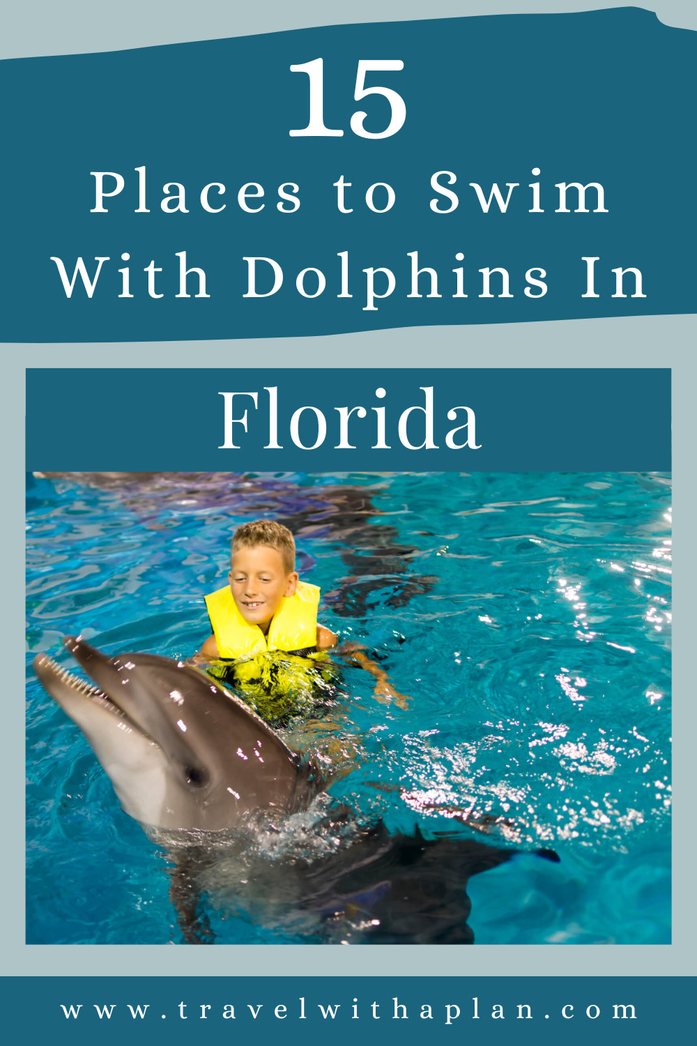 Discover the best place to swim with dolphins in Florida from to US family travel blog, Travel With A Plan!