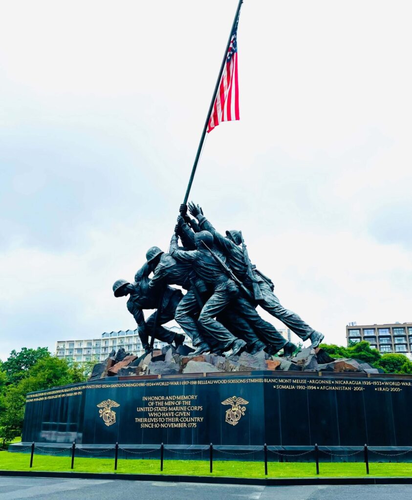 Visit the Marine Corps War Memorial during your Washington DC itinerary.