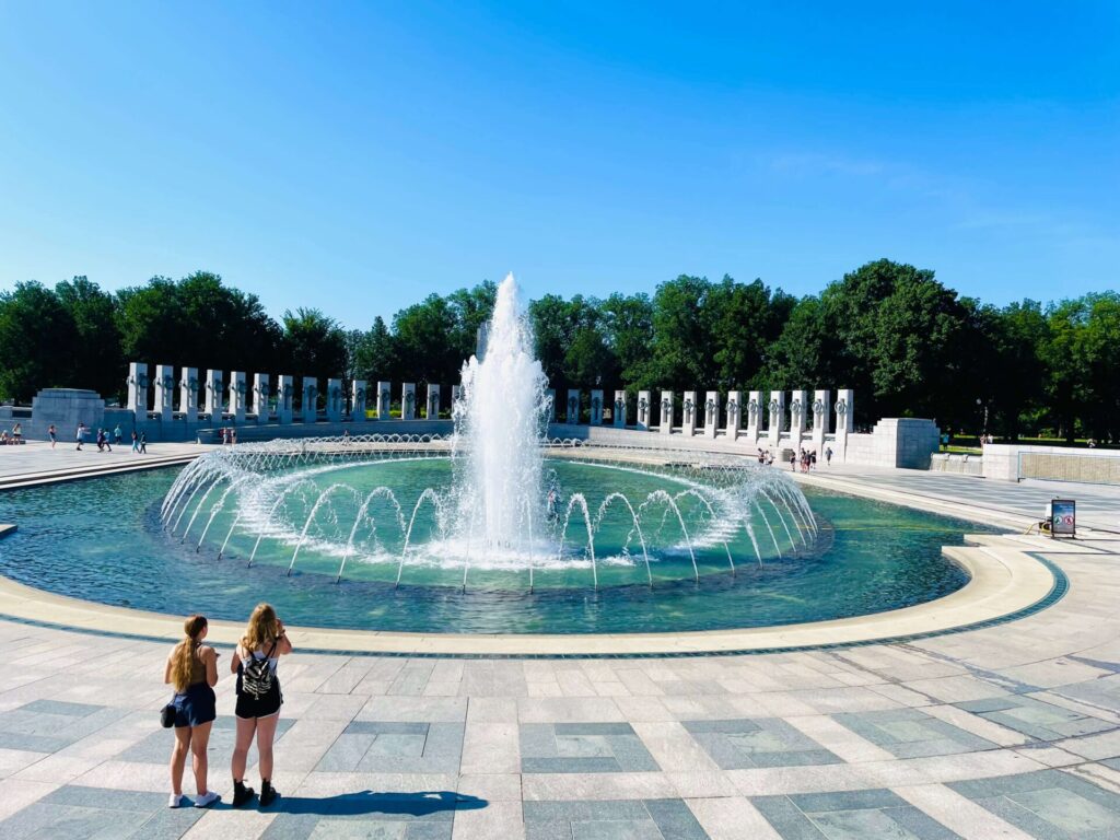 The WWII Memorial in Washington DC