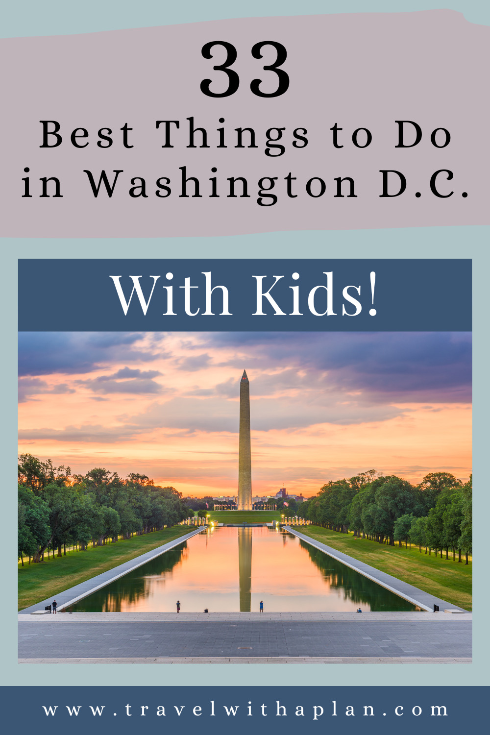 Taking the kids to Washington DC?  Check out our list of fun things to do in Washington DC with kids of all ages!  From monuments, musuems, and outdor parks, you're going to have a blast!  #USAtravel #familyvacations