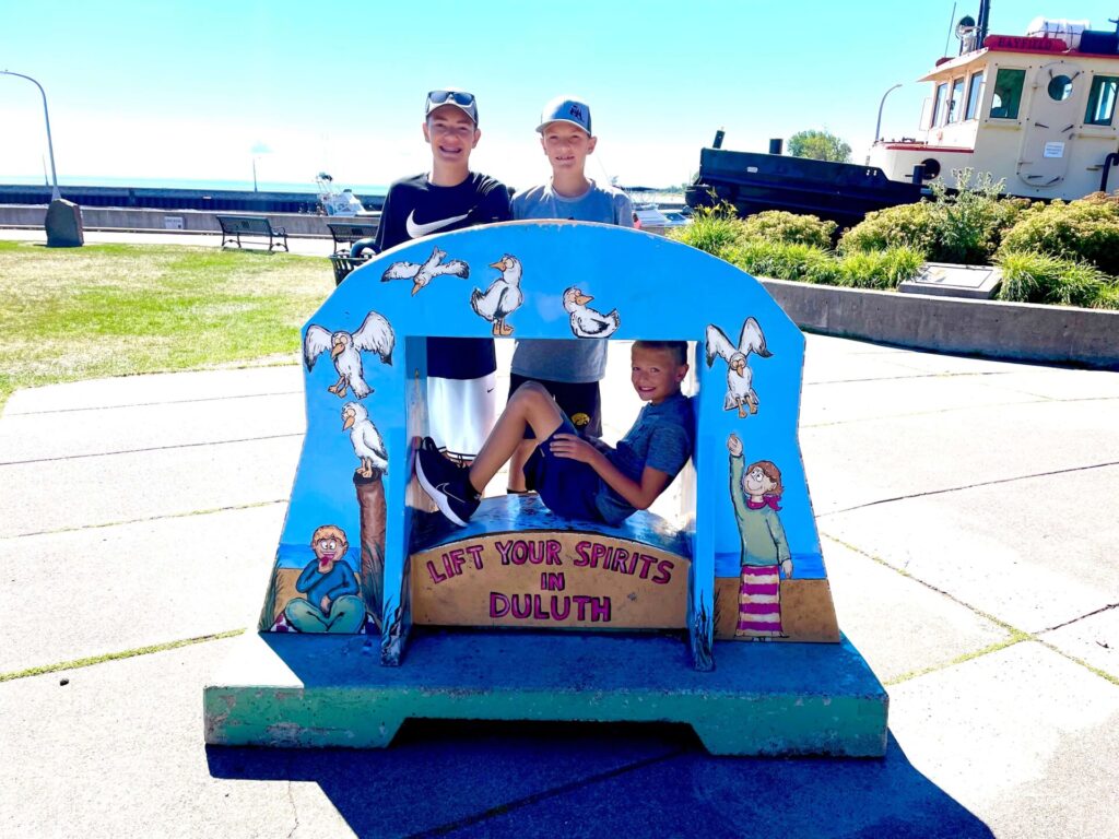 Family photo in Canal Park, Duluth