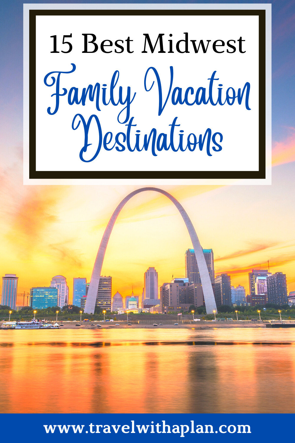 Looking for some ideas for a family vacation in the Midwest USA?  These Midwest family vacation spots are full of fun and exciting things to do!  Check out our 15 favorite Midwest USA destinations for visiting with kids!  #USAtravel #familytravel #Midwesttravel