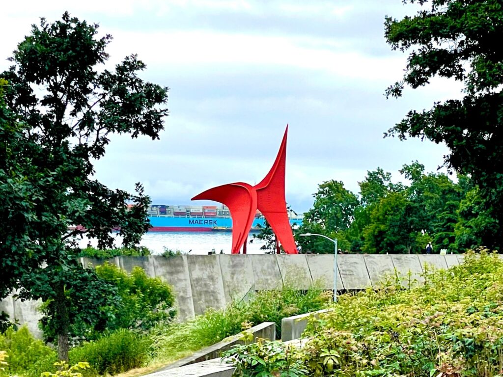 Red sculpture at the Olympic Sculpture Park