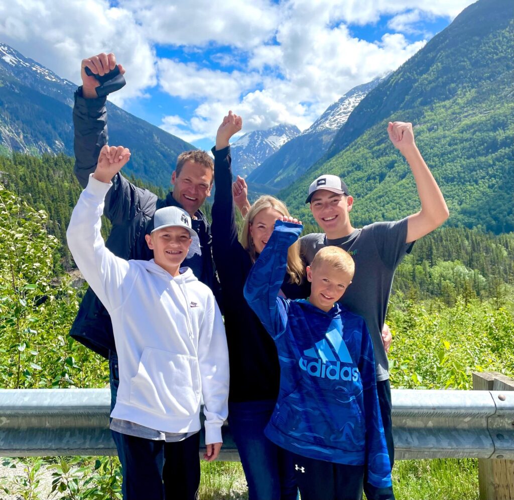 Family photo in Alaska