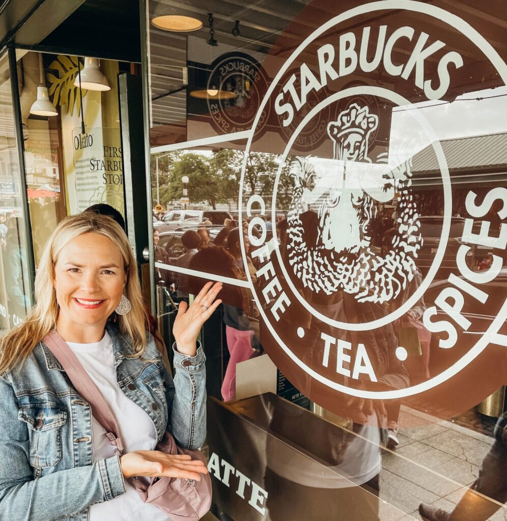 The Original Starbucks sign in Seattle